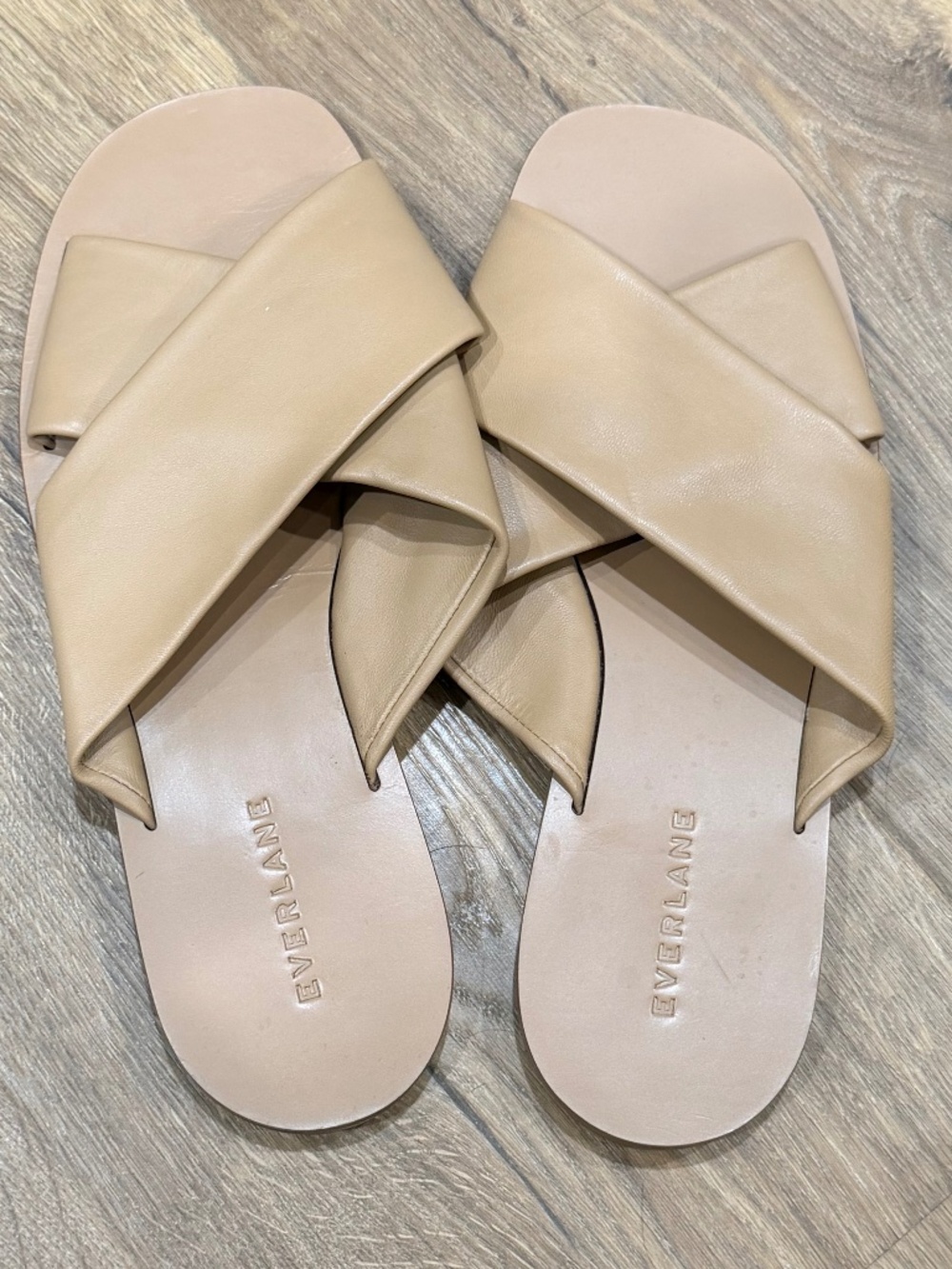 Everlane Crossover Sandals in Light Taupe Size 7 Women's